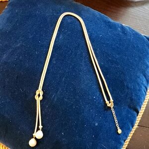 Elegant Gold Pearl Necklace By Monet